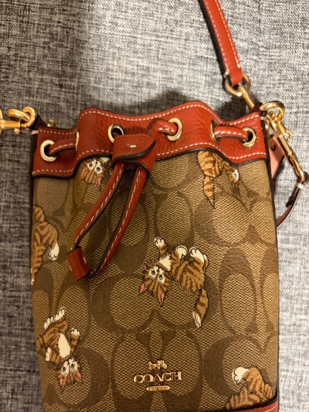 Catastic Coach Bucket Purse